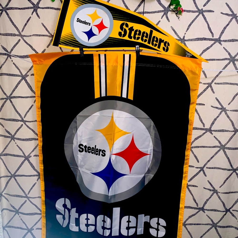 !Steelers flag and banner set!🏈🏟